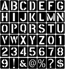 42 Pcs 3 Inch Alphabet Letter Stencils Symbol Numbers Stencils, Reusable Plastic