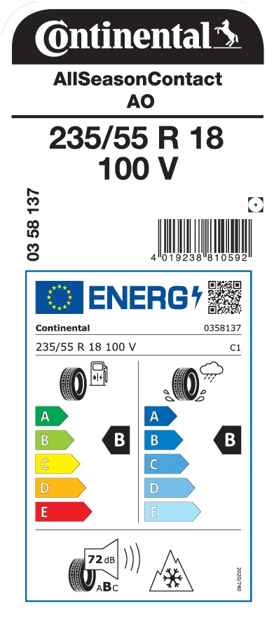 Continental AllSeasonContact 235/55 R18 100V AO M+S - Bild 2 von 2