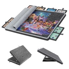 Jigsaw Puzzle Board with 6 Drawers Cover, Foldable Jigsaw Puzzle Table with...