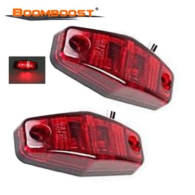 10PCS Red Wide Lights 2 LED 12V 10-30V Warning Lights Truck Side Lights