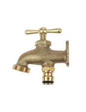 Portable Garden Water Tap, Solid Brass Hose Adapter, Easy Outdoor Setup DW420