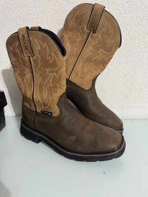 Wolverine Rancher WP W08658 Brown/Tan Square Toe WP Size 10.5