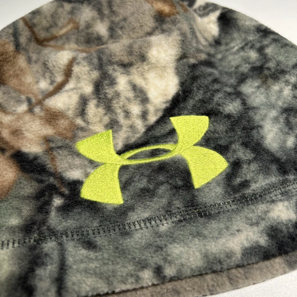 Under Armour Scent Control Coldgear Windproof Beanie Camo Hat Realtree YOUTH - Image 2 of 4