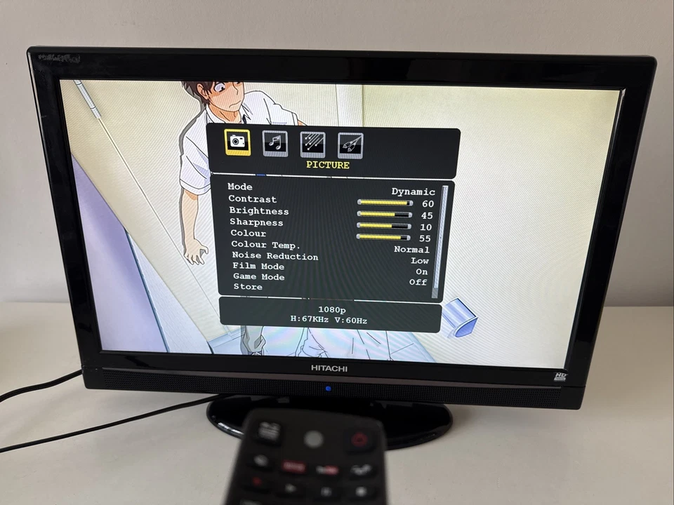 Hitachi 19” HD TV DVD Combi Plus Remote Controller Freeview Black L19DP04U - Image 4 of 4