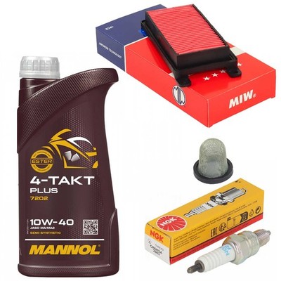 Set Wartung 1L Öl Ölsieb Luftfilter Zündkerze für Kymco Agility 50 R16 4T 19-25