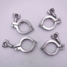 4 Pack 1-1/2" Stainless Steel Single Pin Tri Clamp