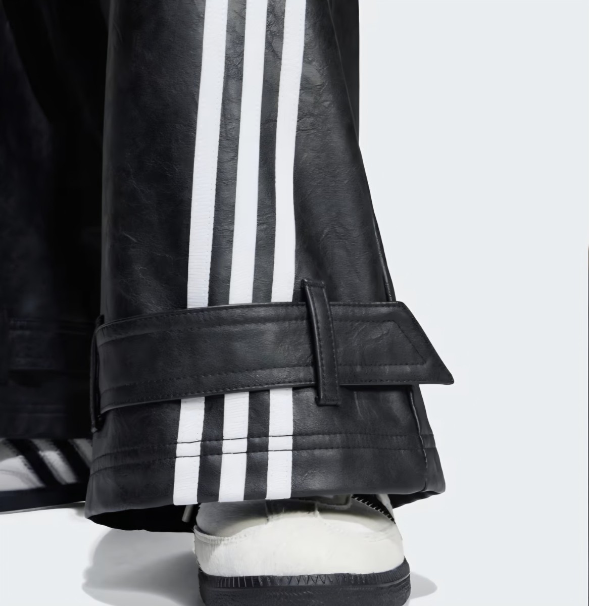 【adidas】ADILENIUM SEASON 3 VINTAGE FAUX LEATHER PANTS adidas Adilenium Season 3 Vintage Faux Leather Pants Black