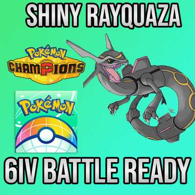  6IV SHINY Rayquaza + EVS  POKEMON HOME Champions Online delivery 