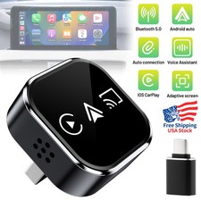 2026 Carplay Adapter Wired to Wireless CarPlay Android Auto Mirror Link 4-IN-1 