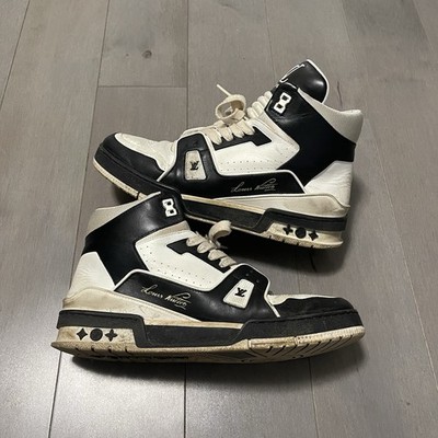 Louis Vuitton LV Sneaker High Black White Size 7 Virgil Abloh