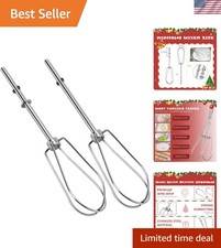 Stainless Steel Hand Mixer Turbo Beaters Set - 2 Pack for KitchenAid - W10490648