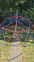Red And Blue Garden Climbing Frame 3m Wide Durable And Heavy Duty