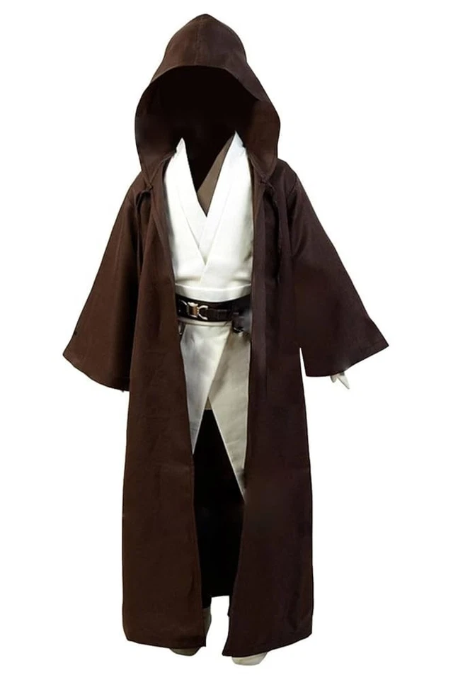 Nuevo Para Hombres Star Wars Caballero Jedi Juegos con disfraces Obi-Wan Kenobi Anakin Skywalker Marrón Foto 2 de 4