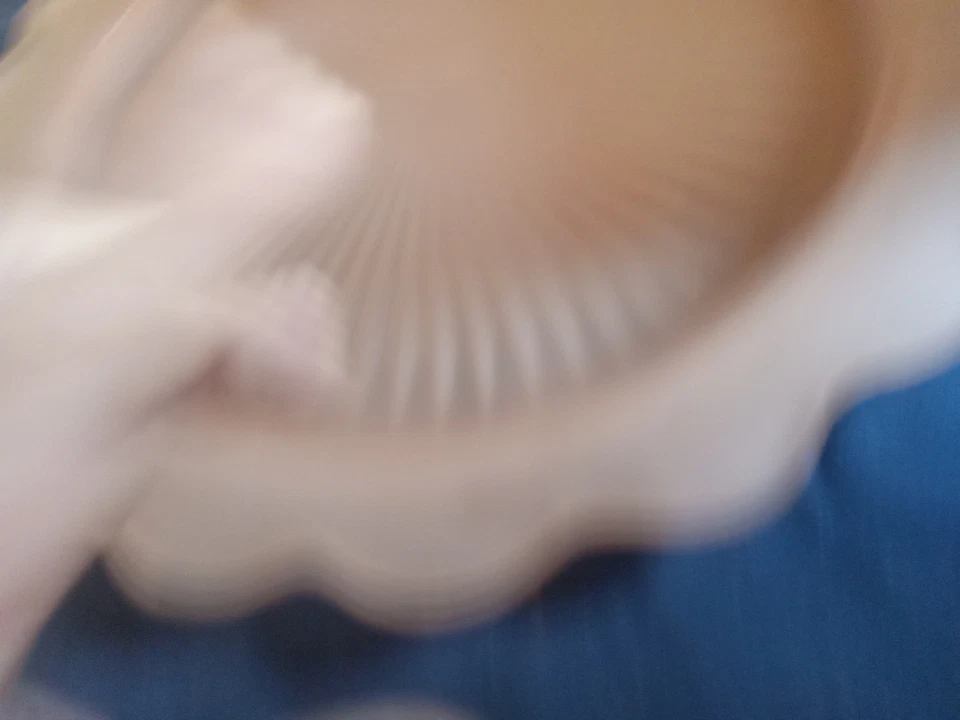 Vintage Hocking Glass~ Old Colony "Lace Edge" Pink Frosted Satin Tray/ Platter - image 3 of 4