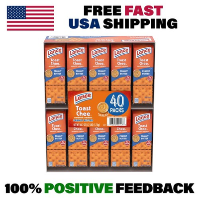 #ad Lance Peanut Butter and Cheese Crackers 40 COUNT FREE FAST USA SHIPPING $16.99
