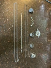 Vintage Estate Jewelry Lot Sterling Silver 925 Rings Necklaces Etc.50+g
