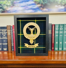 Gordon Framed Scottish Clan Tartan Badge Crest