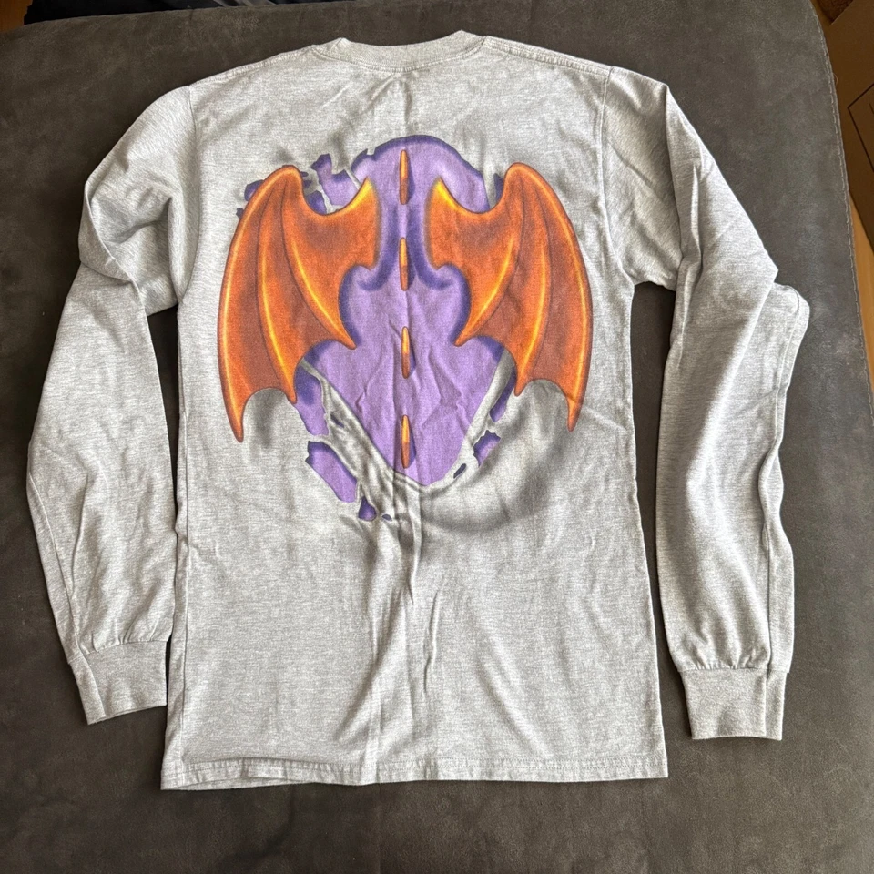 Camisa Manga Larga Disneyland Resort Figment S Hanes Gris 90% Algodón 10% Poliéster Foto 3 de 4