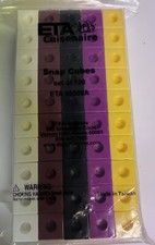 New ETA Cuisenaire Snap Cubes- Math Counting Set of 100 ETA 30500A Early Learn