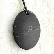 Shungite rock pendant "Goodness" Real shungite stone made in Russia  - Tolvu