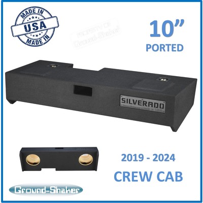 Chevy Silverado 2020 Crew Cab 10'' Sub box Subwoofer Enclosure Car audio