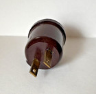 Bakelite 2 prong  Light Bulb Outlet with Plug Adaptor Complete — photo 6