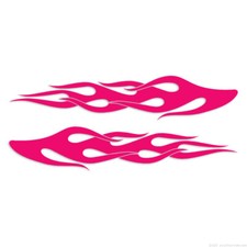 Pair Flames Fire - Decal Sticker - Multiple Colors Sizes - Ebn7290
