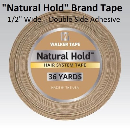Natural Hold Tape by Walker Tape Co. 1/2" X 36 yard roll Double side
