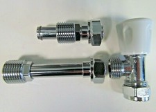 1/2" RADIATOR VALVE CHROME ADJUSTABLE EXTENSION 15 TO 35mm, 15 TO 55mm LONG