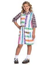 Disguise Girls Stranger Things Eleven Retro Plaid Dress Halloween Costume