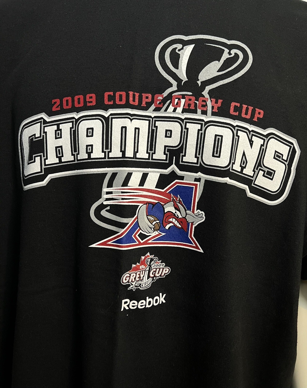 2009 GREY CUP CHAMPIONS MONTREAL ALOUETTES CFL FOOTBALL BLACK SHIRT SIZE XL eBay
