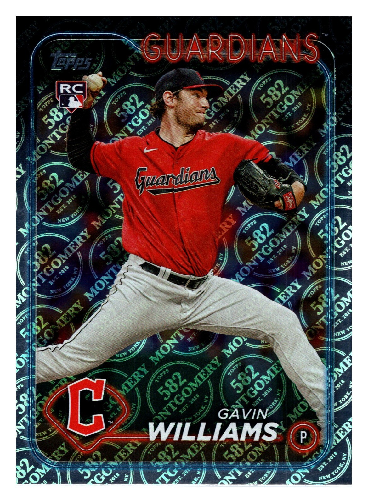 #242 Gavin Williams Cleveland Guardians RC 2024 Topps 582 Montgomery Club Foil