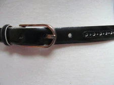 Lauren black leather narrow belt sz L