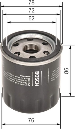 For Peugeot - Boxer 2.2 HDi 100 110 120 130 150 2011-2016 Oil Filter Bosch - Picture 2 of 3
