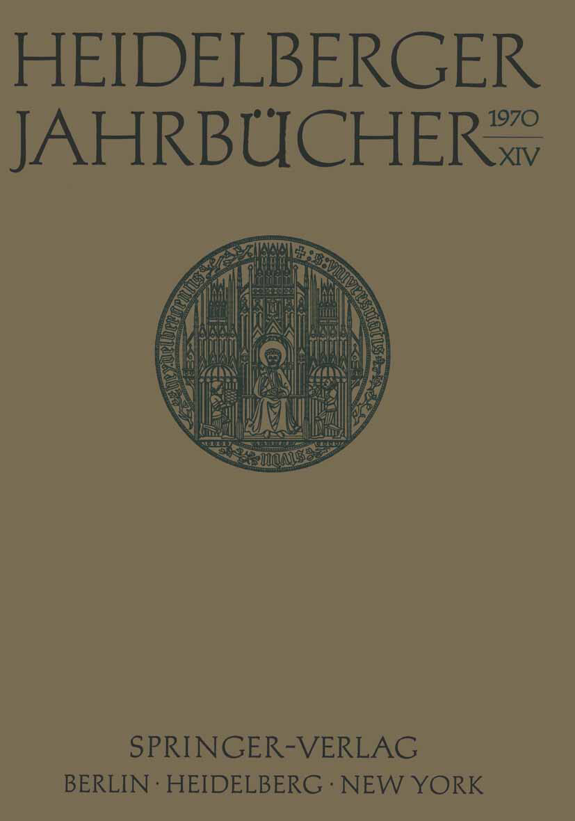 Thumbnail - H. Schipperges; Universitäts-gesellschaft / Heidelberger Jahrbücher