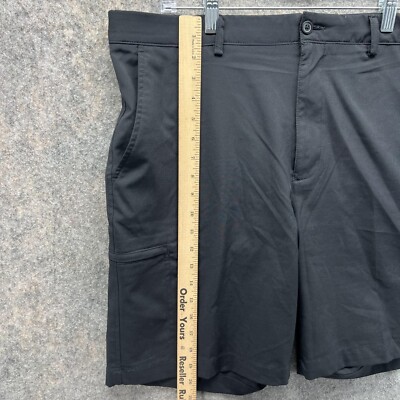 Jack Nicklaus Shorts Men 38 Black Chino Pants Flat Front Pockets