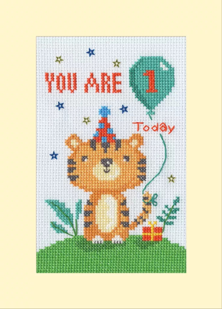 Wild Birthday Greetings Card Cross Stitch Kit by Bothy Threads