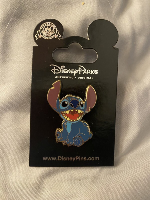 Disney 2002 STITCH Trading Pin Sitting open mouth 12533 NEW