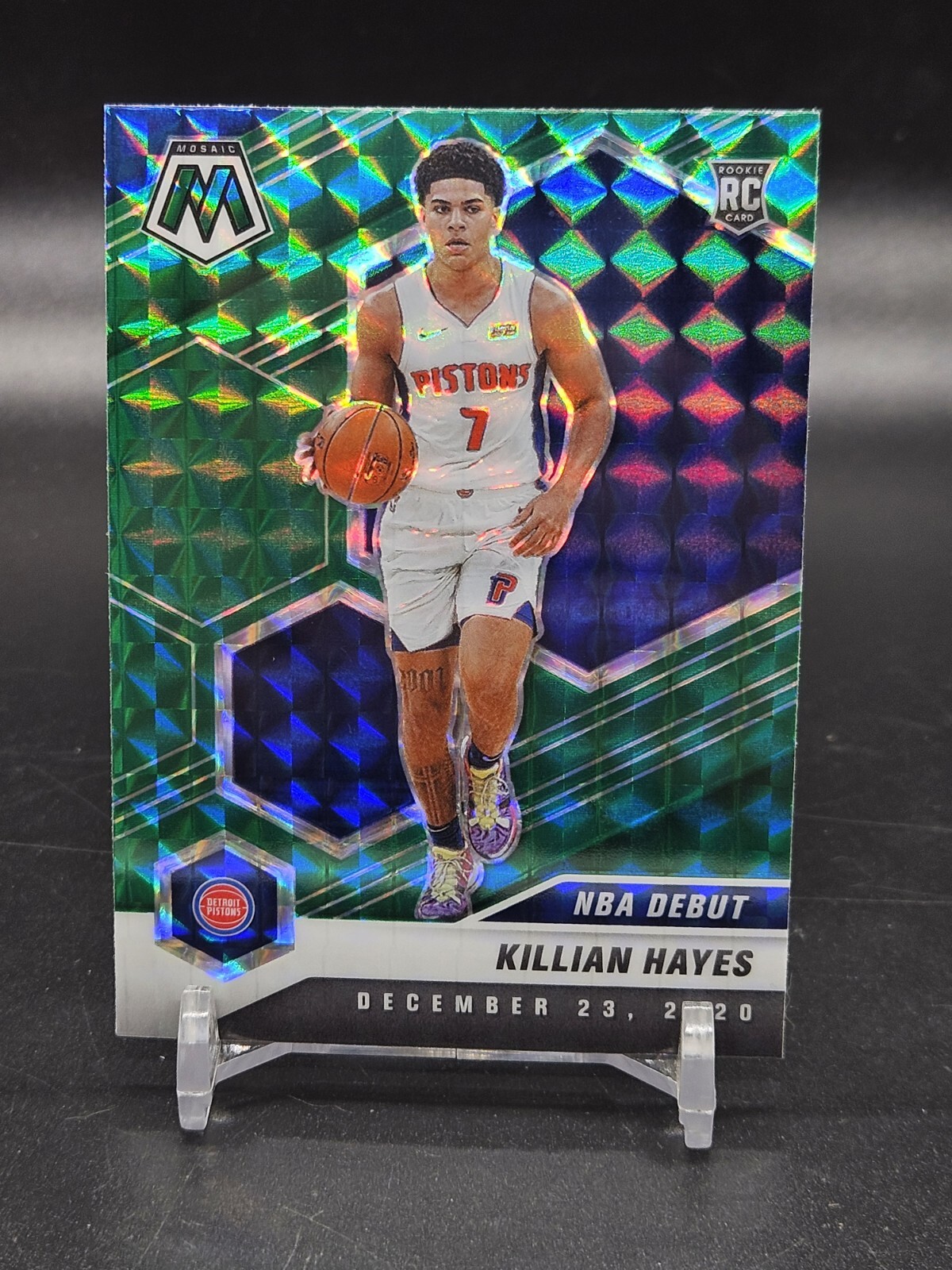 2020-21 Mosaic Green Prizm NBA Debut Rookie - Killian Hayes - 270 - Knicks