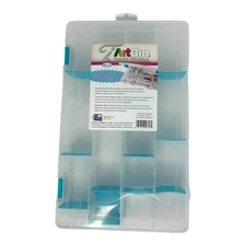 ArtBin Tarnish Inhibitor Solutions Box 4-15 Compartments 14"X8.5"X2" Translucent