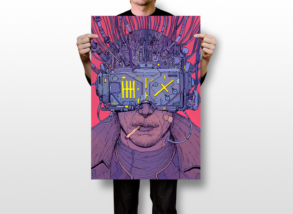 アート・デザイン・音楽 William  Films William Gibson Film Neuromancer Movie Print Wall Art Home Decor