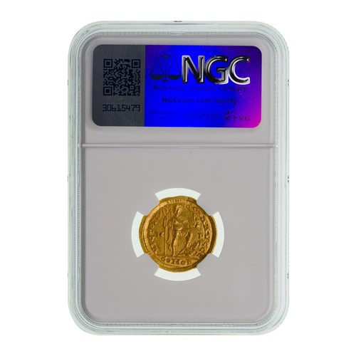 IMPERIO ROMANO ORIENTAL, Arcadio, AD 383-408, AV Solidus. NGC - Imagen 3 de 3