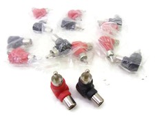 14-pcs 90  Right Angle RCA Adapters Red / Black