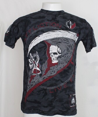 AFFLICTION MENS TICK TOCK SS T T-SHIRT BKLV A13000