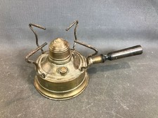 Antico Fornello Per Alcol IN Ottone e Maniglia IN Legno Il Vauclusien Vintage