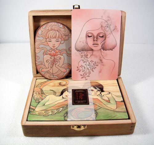 AUDREY KAWASAKI OMAMORI COMPLETE POSTCARD SETS BOX SIGNED NUMBERED DELUXE RARE - Picture 1 of 13