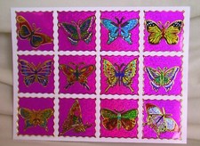 12 pinke NAKLEJEK MOTYL - Naklejki z miką - jako prezent - do DEKORACJI