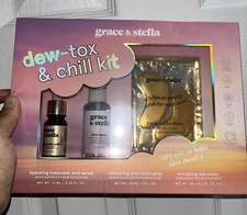 Grace & Stella 5 EYE MASK +Hydro Acid +rose Spray Limited Edition Gift Set G1