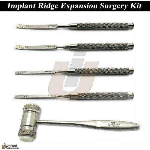 Dental Bone Ridge Splitting Chisels Osteotome Set of 4 Surgical