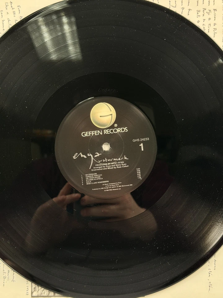 ENYA **Watermark** ORIGINAL 1988 USA LP w/ INSERT **GEFFEN LABEL** - Image 4 of 4